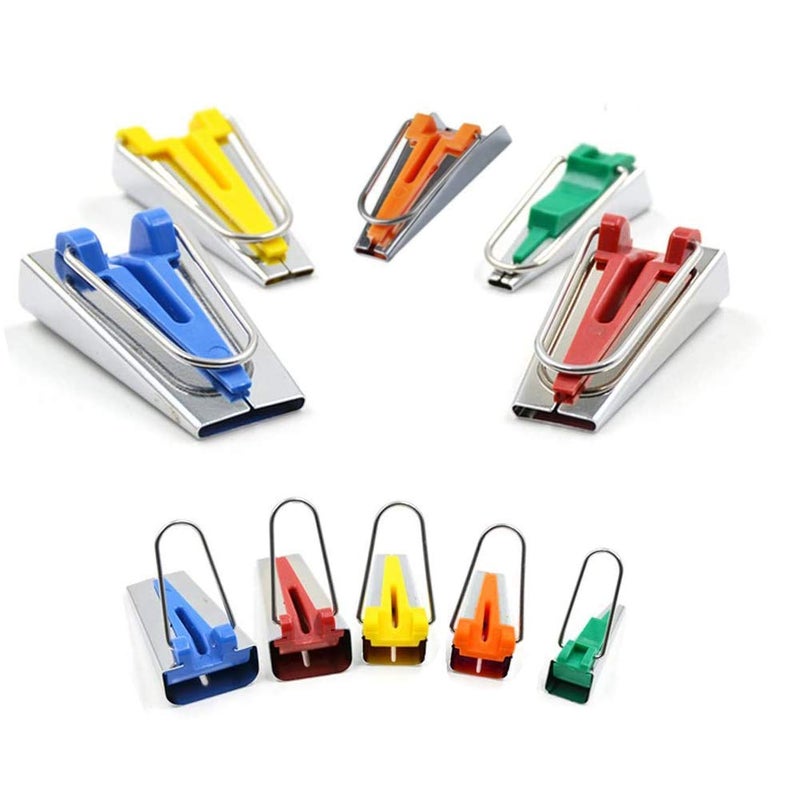 YICBOR Fabric Bias Tape Maker Tool, 5in1, Sewing Quilting, 6mm 9mm 12mm 18mm 25mm, Multicolour, Tape Maker Tool Set - Image 1